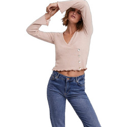 Vero Moda Γυναικείο Χειμερινό Crop Top Ριπ Ροζ 10258961