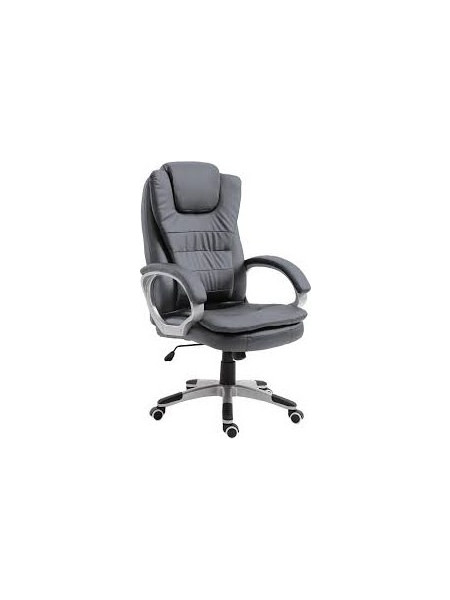 ActiveJet Καρέκλα Διευθυντική με Ανάκλιση Γκρι YK7304