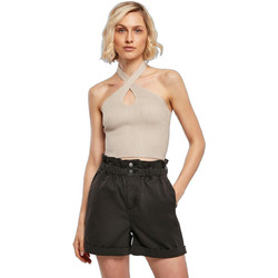 Urban Classics Γυναικείο Καλοκαιρινό Crop Top Ριπ Μπεζ TB5044-03339