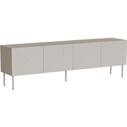 PoliHome Έπιπλο Τηλεόρασης Μοριοσανίδα Μπεζ Μ191xΠ40xΥ58cm Art Deco 163149089