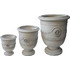 HomeMarkt Gardener Σετ Γλάστρες Στρογγυλές Fiberclay Λευκές 58x72.5cm 3τμχ HM4729