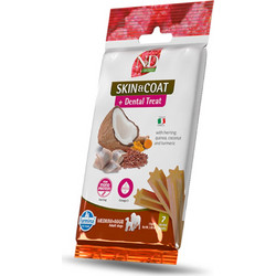Farmina N&D Quinoa Skin & Coat Dental Treat Adult Medium & Maxi with Herring, Quinoa, Coconut & Turmeric 110gr 15τμχ