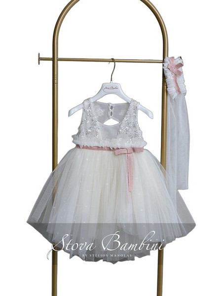 Stova Bambini Βαπτιστικό Φόρεμα 2τμχ SS26G1