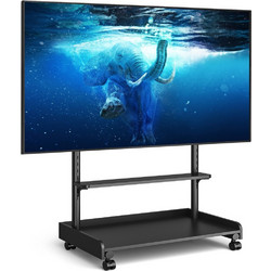 Techly ICA-TR701 Βάση Τηλεόρασης Δαπέδου Περιστρεφόμενη Τροχήλατη με Βραχίονα 50"-86" έως 68kg
