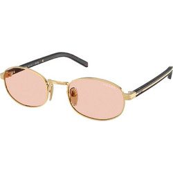 Prada SPRB53S 5AK50V Γυναικεία Γυαλιά Ηλίου Οβάλ Μεταλλικά Χρυσό Μαύρο με Ροζ Φακό