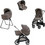 Inglesina Aptica Quattro 2026 Καρότσι Μωρού 3 σε 1 Essence Mokka Palladio Black