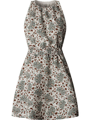 Pepe Jeans Cora Mini Καλοκαιρινό Καθημερινό Φόρεμα Floral Μεταξωτό Εκρού PL9537778-660