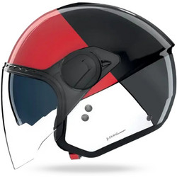 Nolan N20-2 Visor Blocco 353 Black Red Blue Κράνος Μηχανής Jet 1200gr