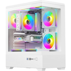 Darkflash C365 with 5 Fans White Gaming Midi Tower Κουτί Υπολογιστή με Πλαϊνό Παράθυρο