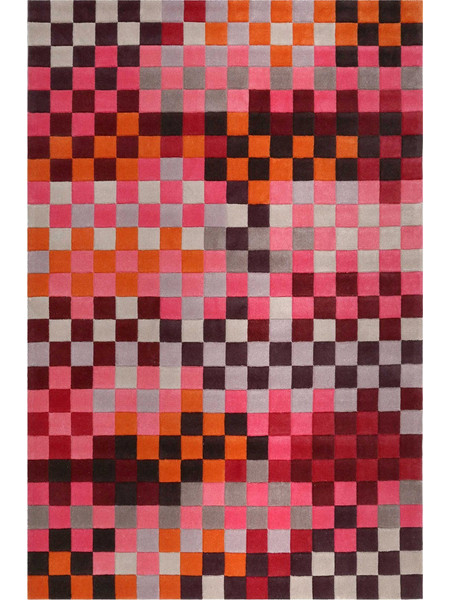 Esprit Pixel Χειροποίητο Χαλί Ορθογώνιο Μάλλινο 170x240cm Red Pink