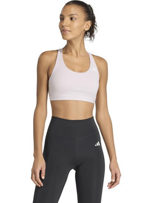 Adidas Αθλητικό Μπουστάκι με Μέτρια Στήριξη Λευκό KC8898