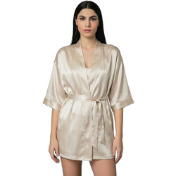 Milena By Paris Γυναικεία Ρόμπα Καλοκαιρινή Σατέν Χρυσή 5220