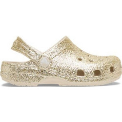 Crocs Classic Chunky Glitter Clog Παιδικά Παπούτσια Θαλάσσης για Κορίτσι Ανατομικά Χρυσά 211939-0LH