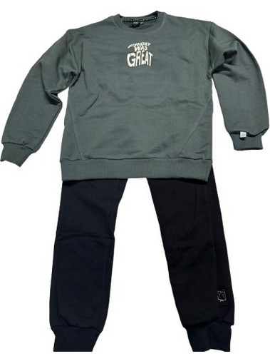 Gang Παιδικό Σετ Φόρμας Πράσινο Mint Navy Μπλε 225811