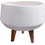 HomeMarkt Quan Γλάστρα Στρογγυλή Fiber Cement Λευκή 37x36cm HM4680.02S