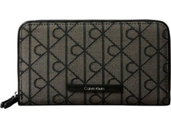 Calvin Klein Μεγάλο Γυναικείο Πορτοφόλι με Φερμουάρ Καφέ LV04F1163G-7UL