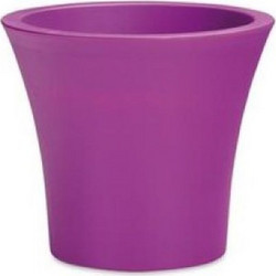 Plastona City 25 Γλάστρα Στρογγυλή Πλαστική Μωβ 25x22cm 10.11.0044