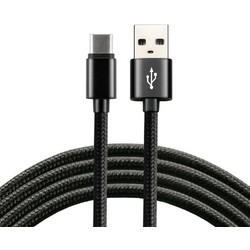 everActive CBB-1CB Braided USB-A to USB-C 1m Black