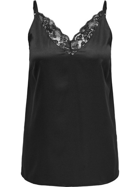 Only Γυναικείο Καλοκαιρινό Lingerie Top Σατέν Μαύρο 15334874