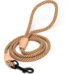 Nobleza Rope Λουρί Σκύλου 1.2m x 8mm Κίτρινο Καφέ