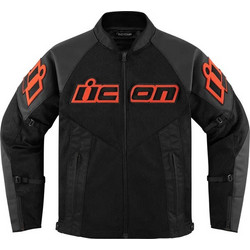 Icon Mesh AF Leather Black Red