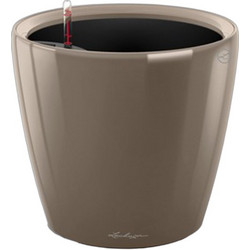 Lechuza Classico 50 Ls Premium Αυτοποτιζόμενη Γλάστρα Εξωτερικού Χώρου Στρογγυλή Πλαστική Γκρι Καφέ 49.5x46.5cm 16105