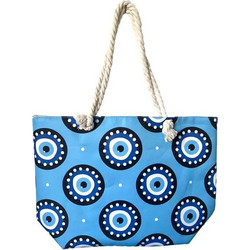 Puckator Evil Eye Υφασμάτινη Τσάντα Θαλάσσης Ώμου Γαλάζια BBAG11