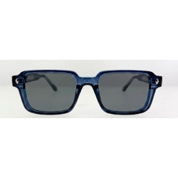 Enzo SZ8103 C3 Ανδρικά Γυαλιά Ηλίου Τετράγωνα Κοκάλινα Μπλε με Μαύρο Φακό