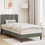 vidaXL Κρεβάτι Μονό Υφασμάτινο με Τάβλες 90x200cm 42027712