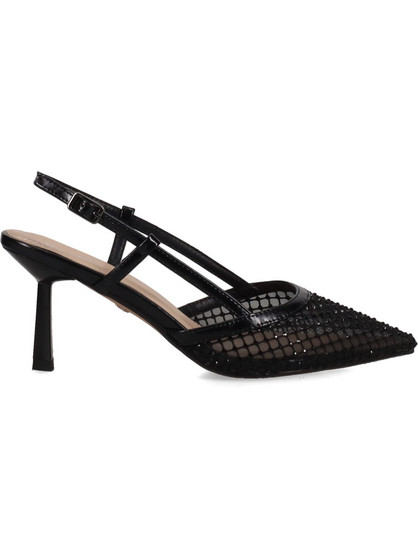Migato Γόβες Slingback Δερμάτινες με Λεπτό Ψηλό Τακούνι Μαύρες 100045654-014