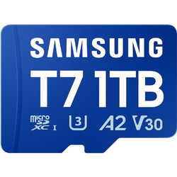 Samsung T7 microSDXC 1TB Class 10 U3 V30 UHS-I A2 170MB/s