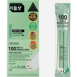 VT Cosmetics 100 Cica Reti-A Reedle Shot Serum Προσώπου για Λάμψη με Ρετινόλη 10x2ml