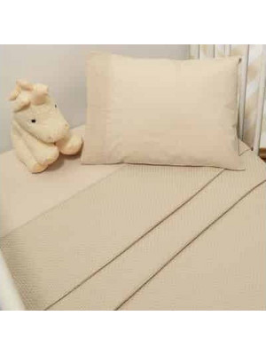 Baby Oliver Des 454 Κουβέρτα Κούνιας Πικέ 100x140 Μπεζ