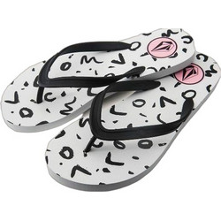 Volcom Rocking 3 Γυναικείες Σαγιονάρες Αντιολισθητικές Λευκές W0811818-WHT