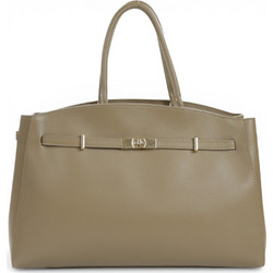 Passaggio Leather Γυναικεία Τσάντα Χειρός Δερμάτινη Καφέ 5089-KR-04