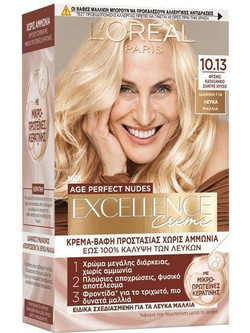 L'Oreal Excellence Creme Age Perfect Nudes 10.13 Κατάξανθο Μπλε Σαντρέ Χρυσό Μόνιμη Βαφή Μαλλιών Xωρίς Αμμωνία