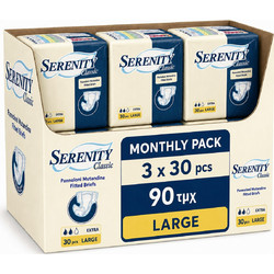 Serenity Classic Large Πάνες Ακράτειας 2 Σταγόνες 3x30τμχ