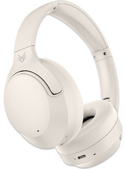 Audeeo Hybrid AOMELOV Ενσύρματα & Ασύρματα Bluetooth Ακουστικά Over Ear με Noise Cancelling Λευκά