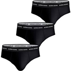 Bjorn Borg Ανδρικά Σλιπ Βαμβακερά Μαύρα 3Pack 10004235-MP001