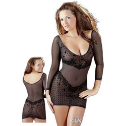 Cottelli Sexy Φόρεμα See Through με Δαντέλα Μαύρο 4024144148738