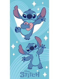 Dimcol Lilo & Stitch 545 Παιδική Πετσέτα Θαλάσσης Microfiber Γαλάζια 70x140cm 54460912091