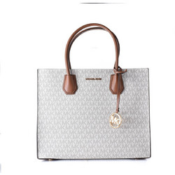 Michael Kors Γυναικεία Τσάντα Χειρός Δερμάτινη Λευκή 35T2GM9S3B-VAN