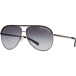 Armani Exchange AX2002-60992V Ανδρικά Γυαλιά Ηλίου Aviator Μεταλλικά Χρυσά με Μαύρο Φακό
