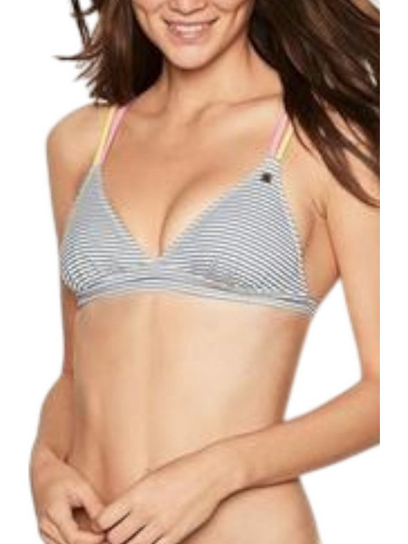 Banana Moon Bikini Top Τριγωνάκι Λευκό Navy Μπλε JULIO-SUNSTRIPE-GGG96