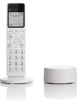 Motorola Dot 411 Ασύρματο Τηλέφωνο με Ανοιχτή Ακρόαση Λευκό
