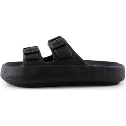 Sabino Γυναικείες Παντόφλες Καλοκαιρινές Flatforms Αντιολισθητικές Μαύρες282-Z