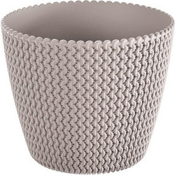 Prosperplast Splofy Γλάστρα Στρογγυλή Πλαστική Καφέ 18.7x15.8cm DSP190-7529U