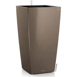 Lechuza Cubico 50 Premium Αυτοποτιζόμενη Γλάστρα Τετράγωνη Πλαστική Γκρι Καφέ 50x50x94cm 18168