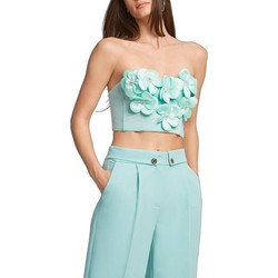 Lynne Γυναικείο Καλοκαιρινό Crop Top Τιρκουάζ 053-620001-500