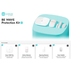 Satel BeWave Protection Kit Σύστημα Συναγερμού Ασύρματο με Κέντρο με 1 Τηλεχειριστήριο με 1 Σειρήνα με 1 Αισθητήρα Πόρτας και 1 Ανιχνευτή Κίνησης (Wi-Fi)